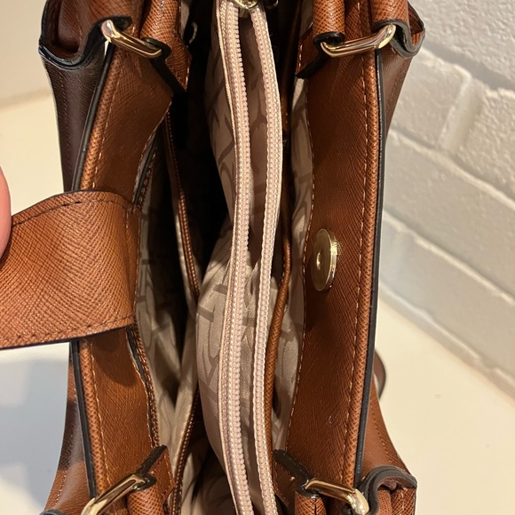 Calvin Klein Brown and Tan Monogram Bag - Picture 2 of 3